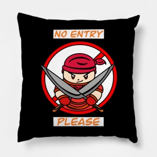 No entry please cute style Pillow