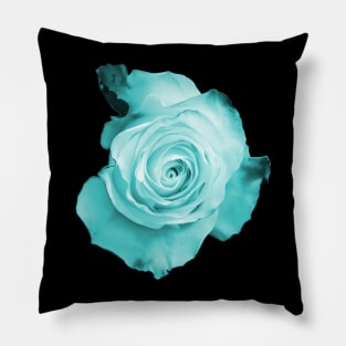 Blue Rose Pillow