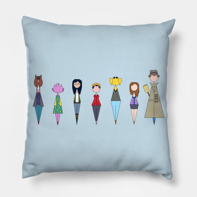 Horsin' Around Pillow by Faceless Favorites 