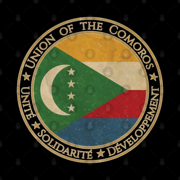 Vintage Union of the Comoros Africa African Flag by DragonXX