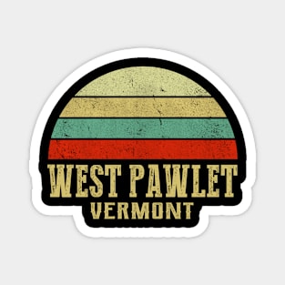 WEST PAWLET VERMONT Vintage Retro Sunset Magnet