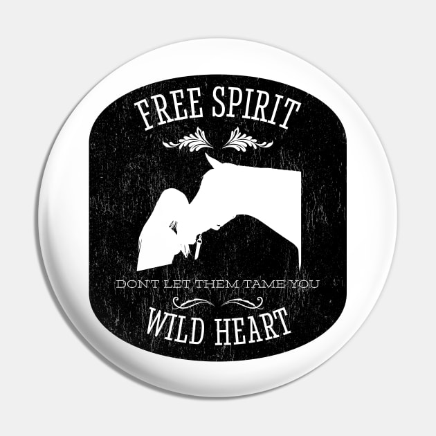 Free spirit - Wild heart Pin by All About Nerds