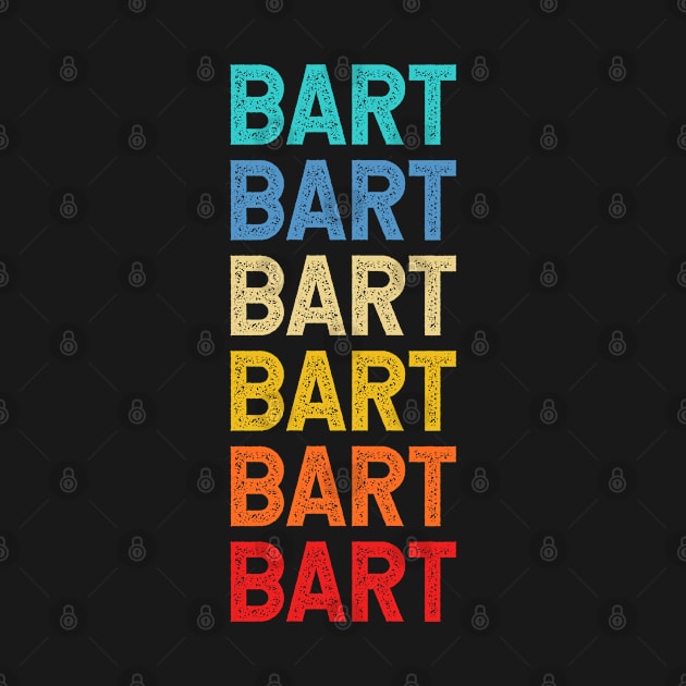 Bart Name Vintage Retro Custom Gift Named Bart by CoolDesignsDz