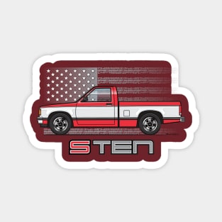 USA Red N White Magnet