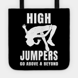 Womens High Jump Above Pun Girl Athlete Gift Tote