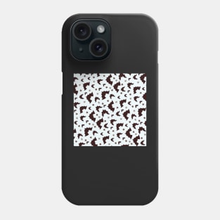 An black, white, creepy and eerie halloween bats pattern (halloween, witch, spooky, ghost, cat, cute, witchy, skeleton, creepy, halloween, goth, horror) Phone Case
