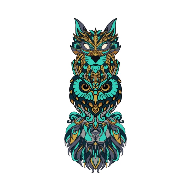 Lynx Owl Lion Totem by TylerMade