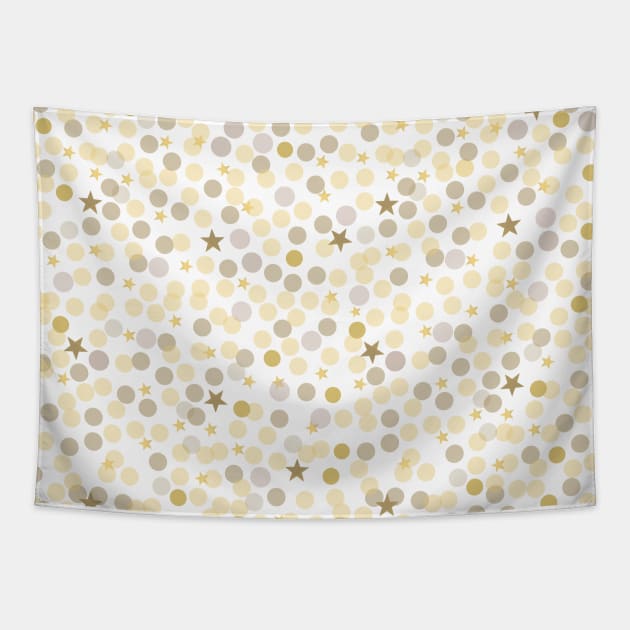 Shining gold and stars confetti pattern Tapestry by GULSENGUNEL