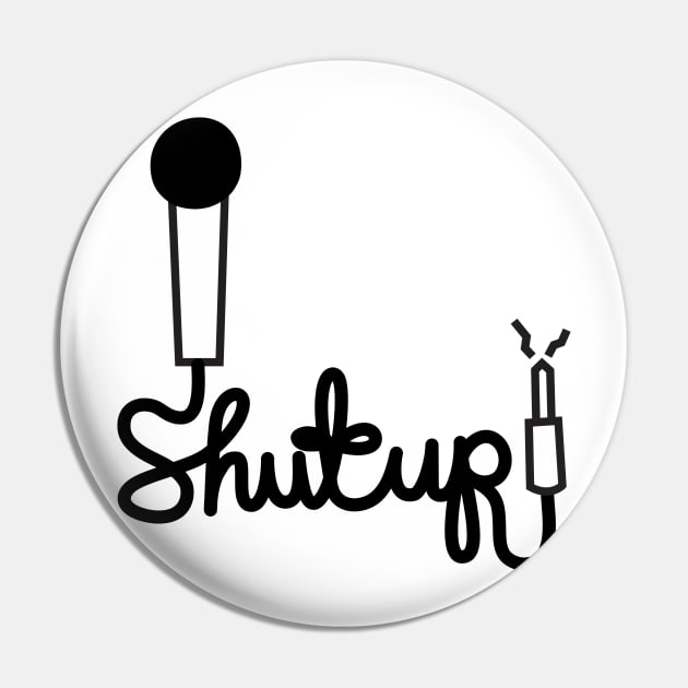 Shut Up mic Pin by simonox