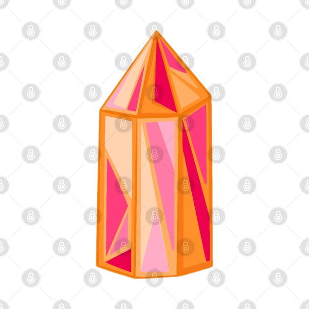 Pink and orange crystal by hgrasel