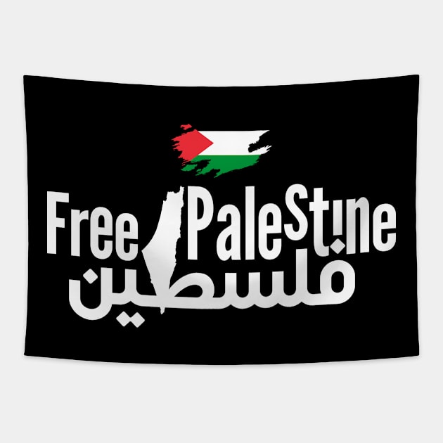 Free Palestine Tapestry by t4tif