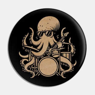 Octopus Drummer Pin