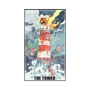 The tower tarot card T-Shirt