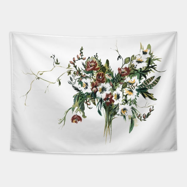 Bouquet - Wildflower Ava Tapestry by themintgardener