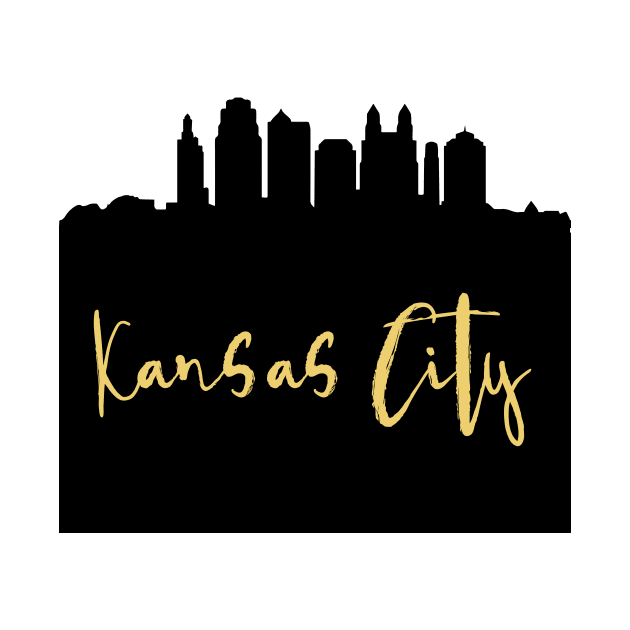 KANSAS CITY DESIGNER SILHOUETTE SKYLINE ART by deificusArt