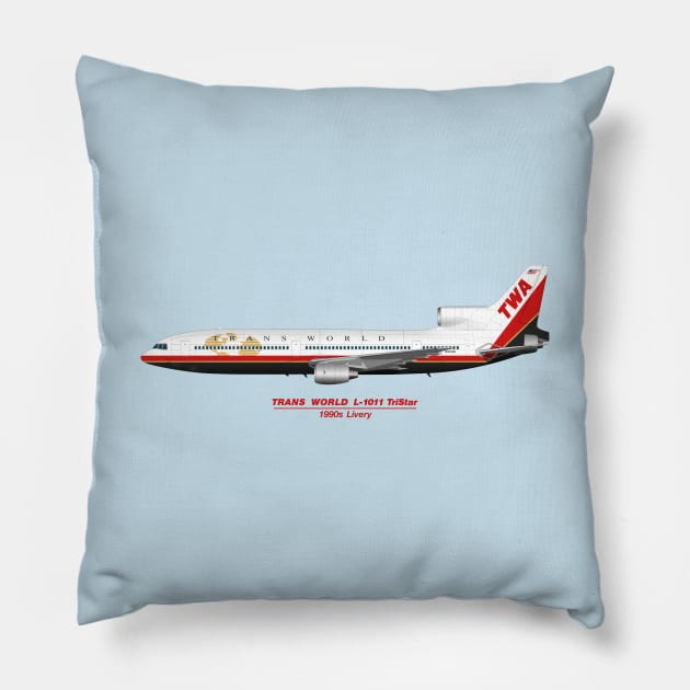 1990s TWA Tristar Pillow by SteveHClark