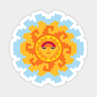 Inca Ethnic Sun Symbol Magnet