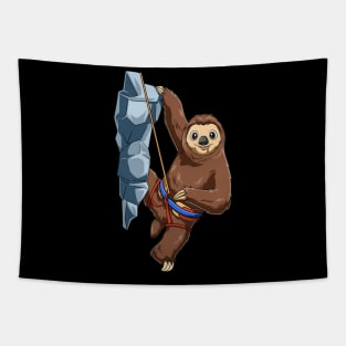 Sloth As A Mountaineer Tapestry