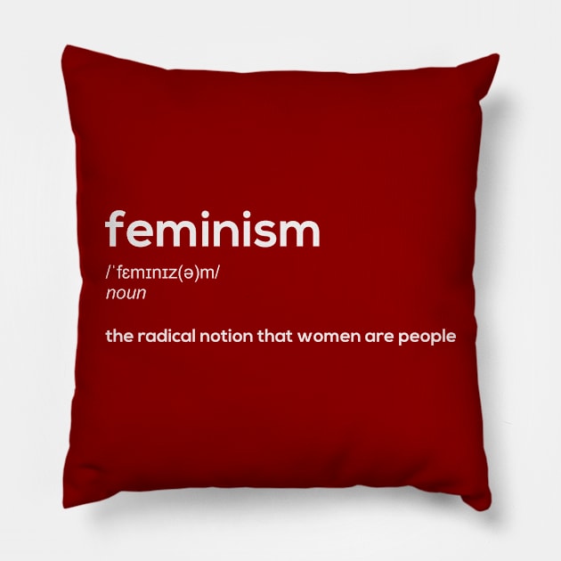 Feminism alternative definition (white) Pillow by rebellline