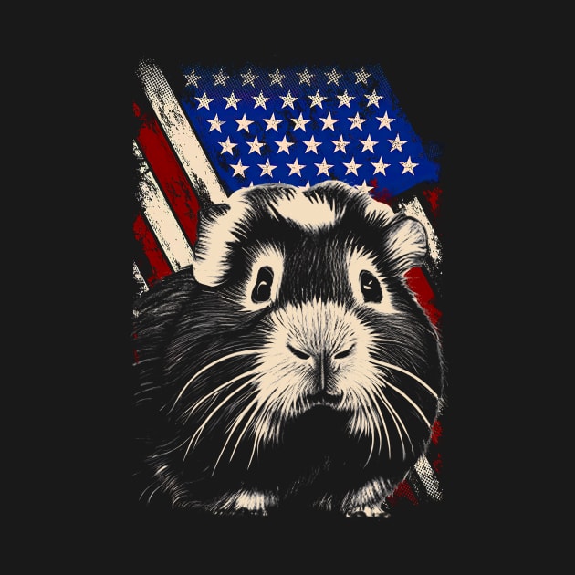 Pocket Piggies Guinea Pig Charm, USA Flag for Pet Devotees by Gamma-Mage