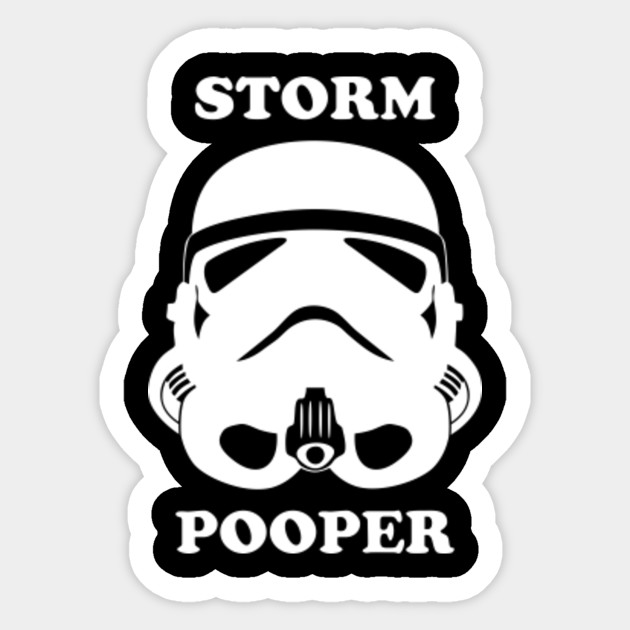 Star Wars STORM POOPER Sticker Stormtrooper 4/" x 4/"