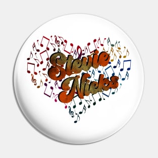 Colorful Heart Tone-Stevie Nicks Pin