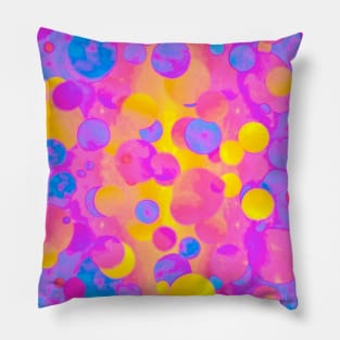 Colorful Bubbly Pattern Pillow