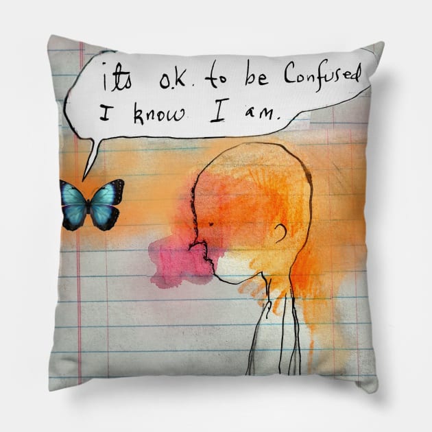 Confused Pillow by Loui Jover 