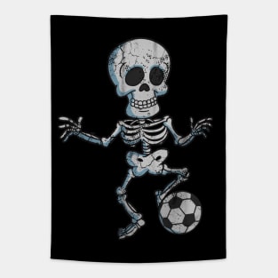 Halloween Soccer Skeleton Sports Humor Tapestry