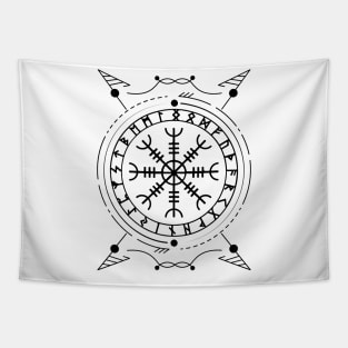 Helm of Awe - Aegishjalmur | Norse Pagan Symbol Tapestry