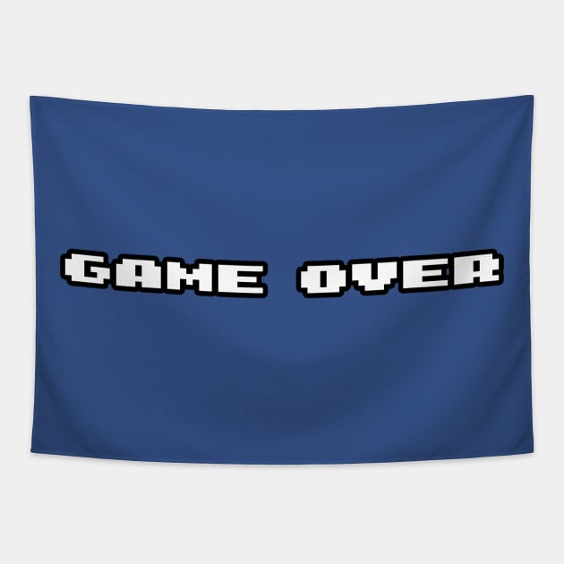 Video Games Game Over Screen Tapestry by GreenGuyTeesStore