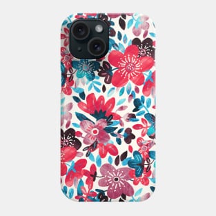 Happy Red Flower Collage Phone Case