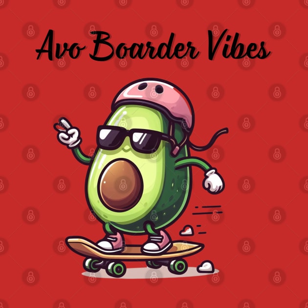 Avo boarder vibes - kawaii avocado by Syntax Wear