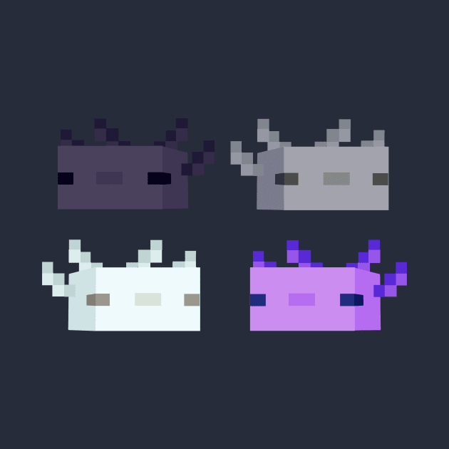 ace axolotls by Midnight_rabbit