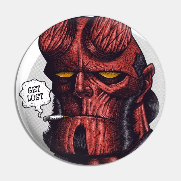 Hellboy Pin by PeligroGraphics