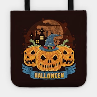 Halloween 3 Pumpkins Tote