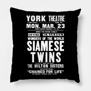 Siamese Twins - Chained For Life Pillow