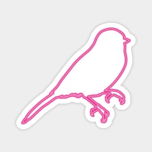 80s Retro Neon Sign Chickadee Magnet