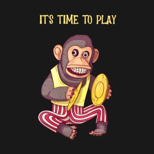 Creepy Vintage Toy Monkey With Cymbals T-Shirt