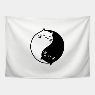 Cute yin yang cats Tapestry