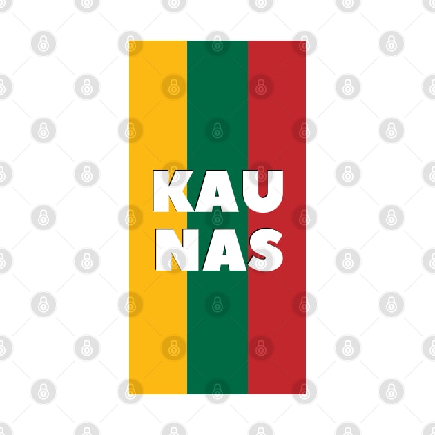 Kaunas City in Lithuanian Flag Vertical by aybe7elf