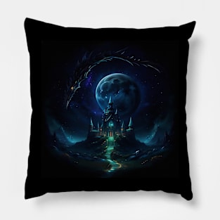 Castle Moon Manifestation Pillow