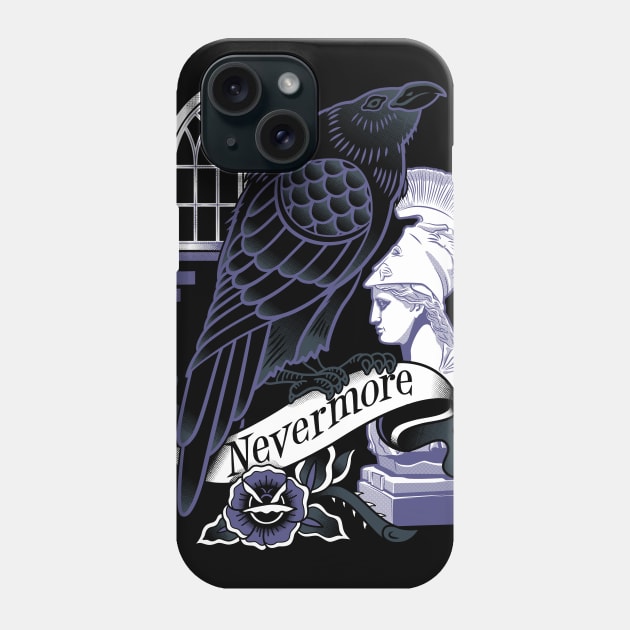 Nevermore - Goth - Edgar Allan Poe - Raven - Horror Phone Case by Nemons