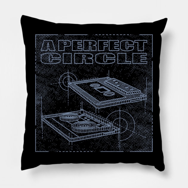 A Perfect Circle Technical Drawing Pillow by Vector Empire