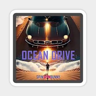 SpinSpinBunny Single 'Ocean Drive' Artwork Magnet