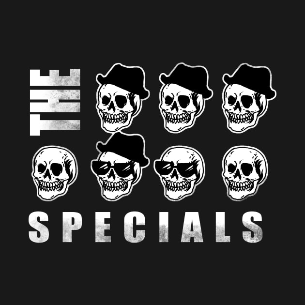 the specials band illustration skulls design by ROCKHOPPER