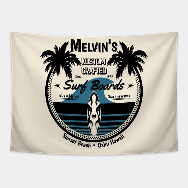 Melvin's Kustom Crafted Surfboards Tapestry by SunGraphicsLab