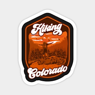 Hiking vintage badge Colorado Magnet