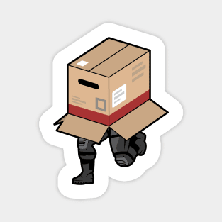 Solid Snake Sneaking in Box - Metal Gear Solid 1 Magnet