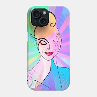 Modern Woman Pop Art Portrait Phone Case